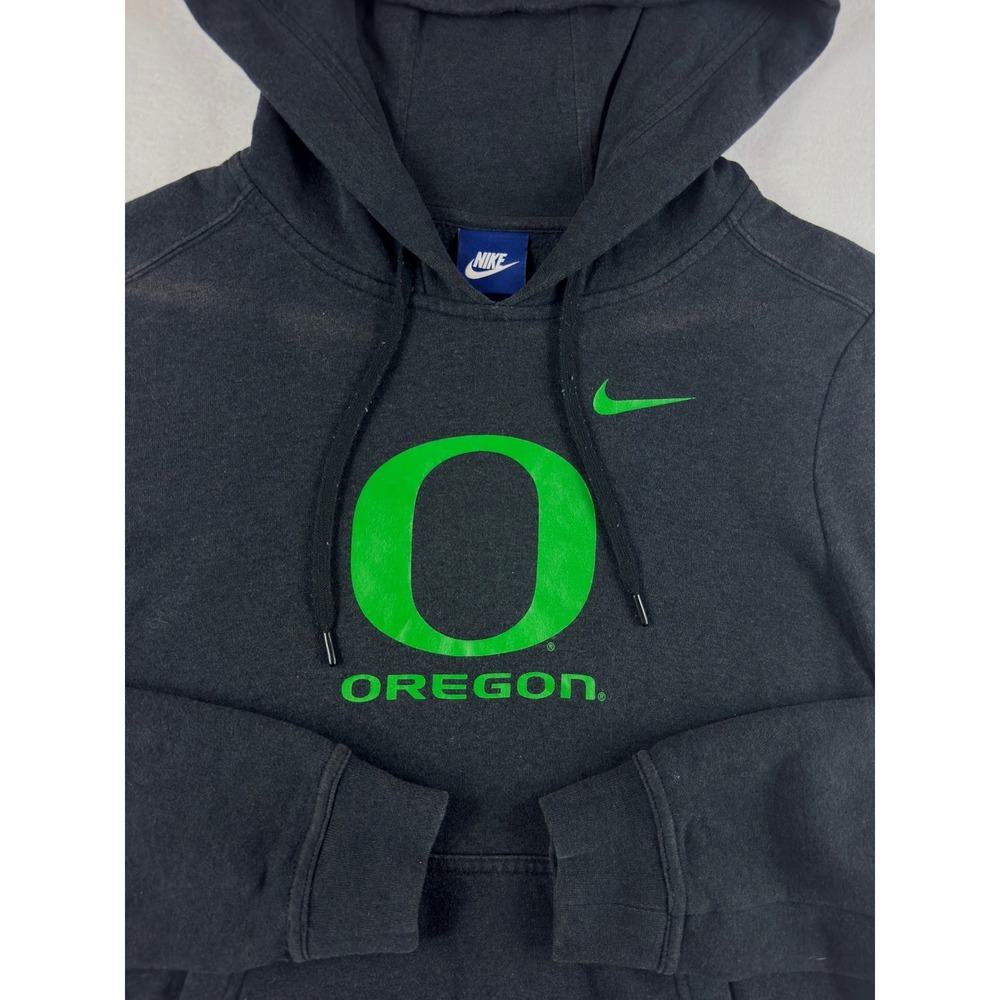 Nike Oregon Ducks Hoodie Mens Small Black Green Pullover Sweatshirt NCAA - Picture 2 of 8